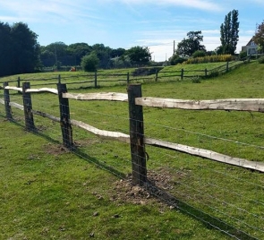 Chestnut post and rail fencing Thumbnail