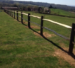 Chestnut post and rail fence Thumbnail